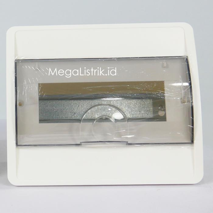 Hager Box MCB 8 Grup Inbow VF108TVA / Rumah MCB 1 Baris 8 Group / Modul IB Tanam Pintu Transparan