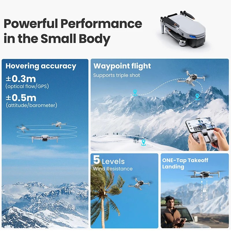 Mini Drone 2 Axis Gimbal 45Min Gps 4K Professional Camera Drones 3-Speed Adjustment Brushless Rc Toy