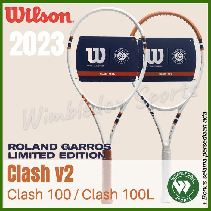RAKET TENIS WILSON CLASH 100 V2 ROLAND GARROS 2023 / WILSON CLASH RG