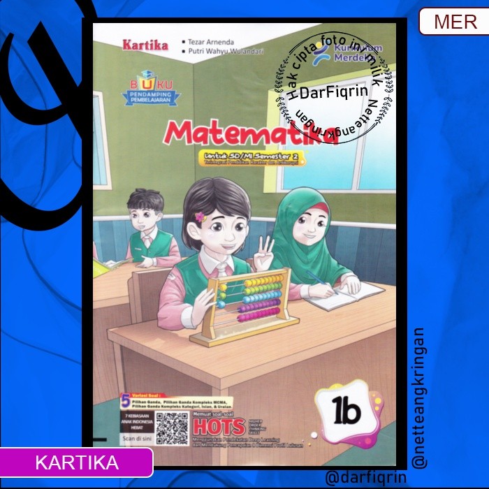 LKS Matematika Kelas 1 2 3 Semester 2 SD/MI KURMER Kurikulum Merdeka-Kartika-HOTS-Tezar-Putri (H008)