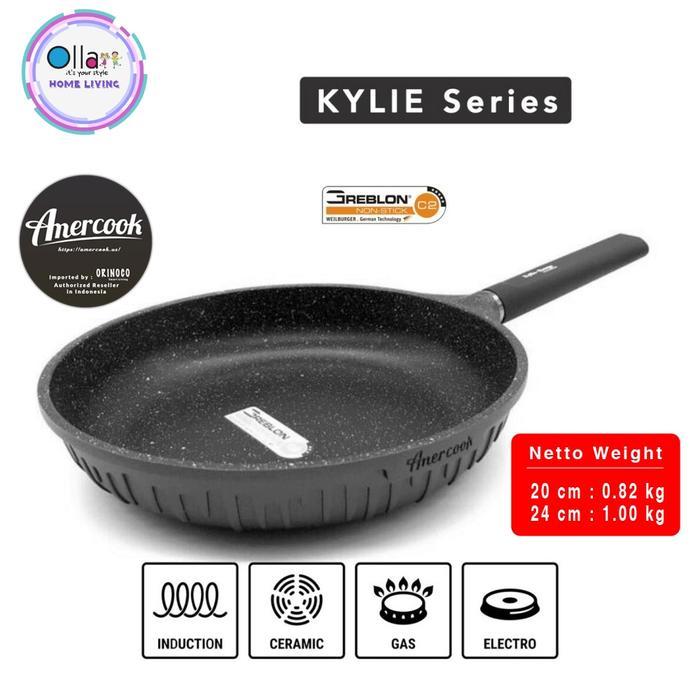 Amercook Wajan Masak Anti Lengket Kylie Series Black PFOA Free