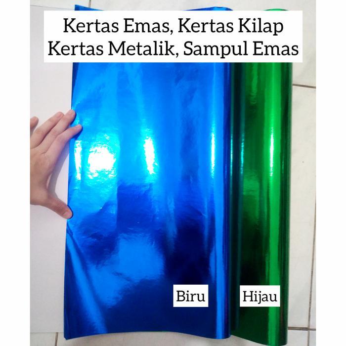 Kertas Emas, Sampul Emas, Kertas Kilap, Kertas Metalik (Per Lembar)