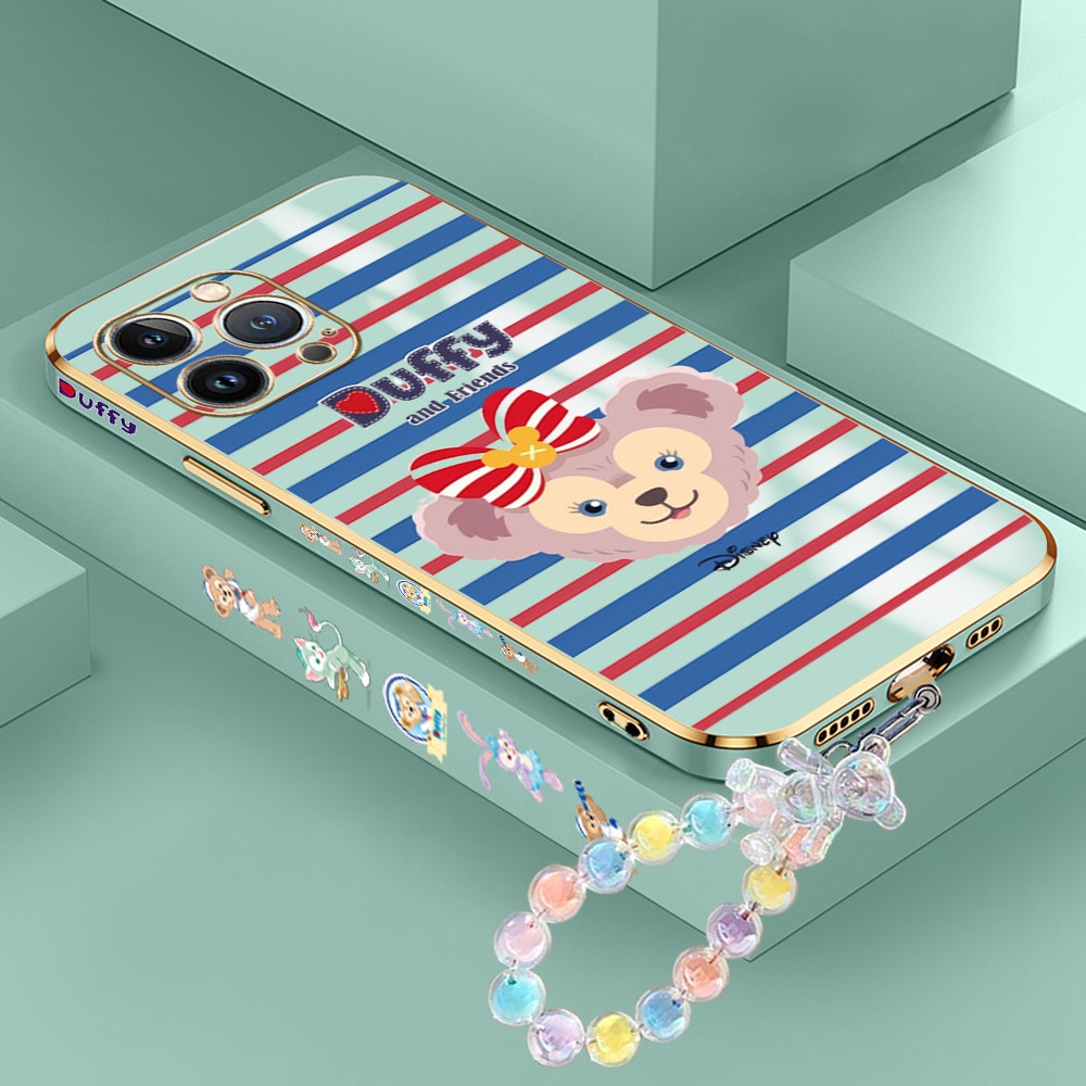 [Pengiriman Jakarta] Apple iPhone 12 13 14 15 Pro Max Mini Plus Casing Ponsel Pola Duffy Bear  Lunak