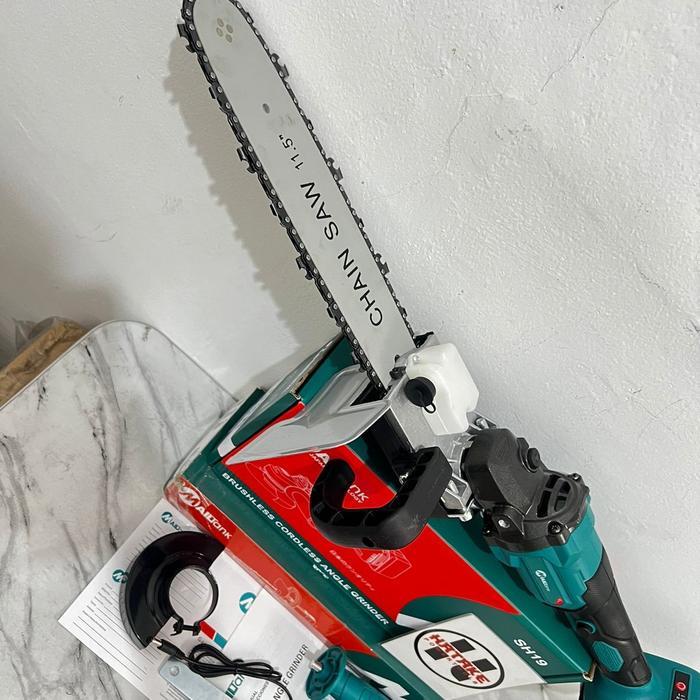 MAILTANK PAKET SH221 GERINDA 2 BATERAI BRUSHLES188VF + ADAPTOR CHAINSAW SH123A GERGAJI POTONG KAYU