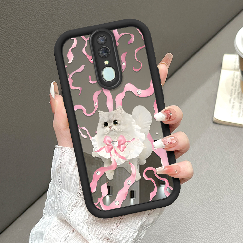 Casing Hp Untuk OPPO F11 Cermin Softcase Case Phone Kesing Mode Kucing 8507 JZ