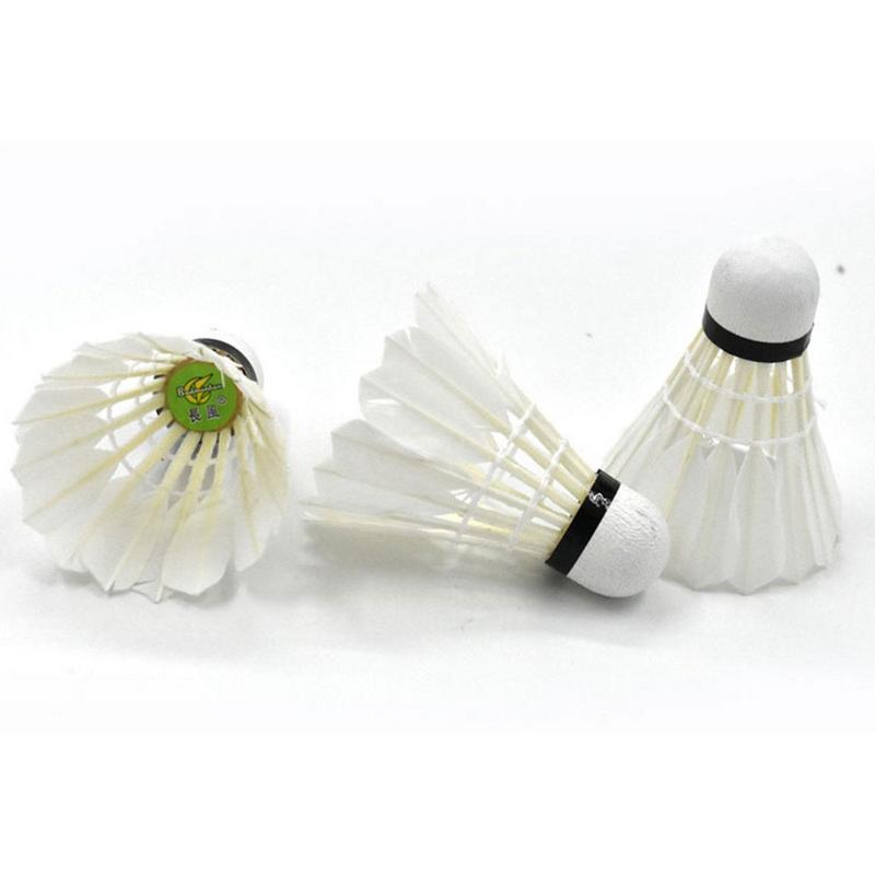 Badminton Shuttlecock White GooseBoard Feather Flying Stability Durable Shuttlecock Ball 12pcs Feath
