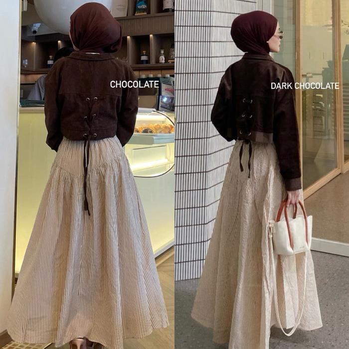 Janne Corduroy Jacket Jaket Crop Jaket Casual