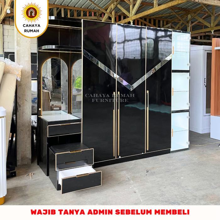 Lemari Pakaian 4 Pintu Hpl Viomo - Lemari Pakaian Custom - Pintu Hpl - Custom - Cahaya Rumah