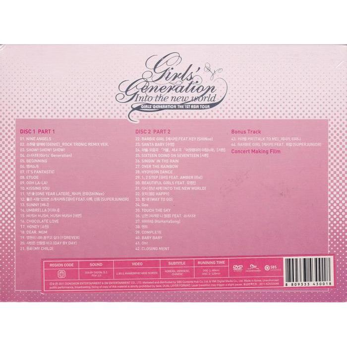 Girls Generation - Into The New World Te 1St Asia Tour 2Dvd+Photobook