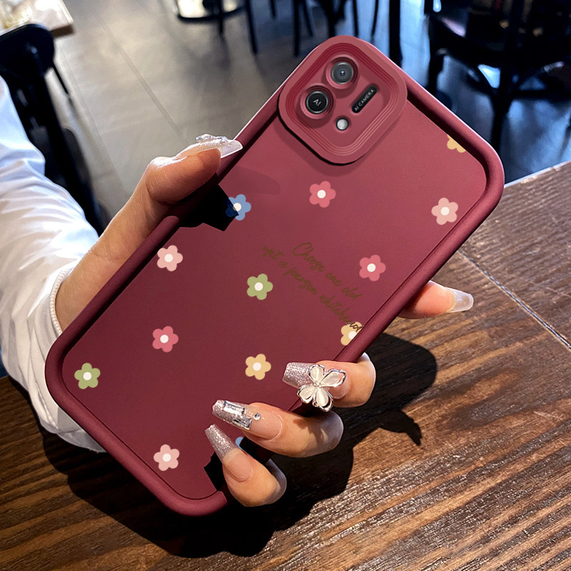 Casing Hp untuk OPPO A16K A16E Case Casing HP Softcase ponsel silikon Kasing lembut anti jatuh bunga