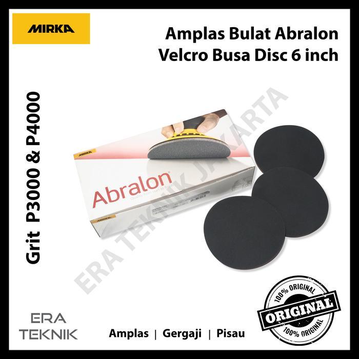 20 pcs Amplas Bulat Mirka Abralon 6" Velcro Busa Disc Grit 3000 4000