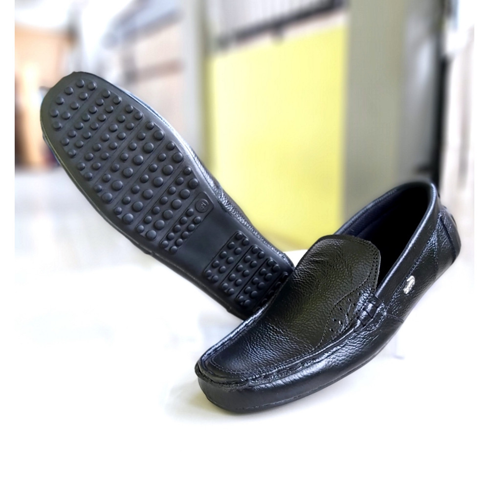 SEPATU SLIP ON PRIA KULIT ASLI - SEPATU CASUAL  - SEPATU SLIP ON PRIA -SEPATU SELOP KULIT - SEPATU F