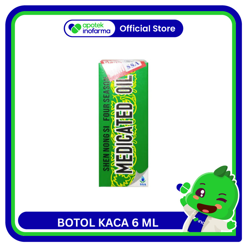 MEDICATED OIL (MINYAK ANGIN 4 MUSIM) Saras Subur Abadi BOTOL KACA 6ML