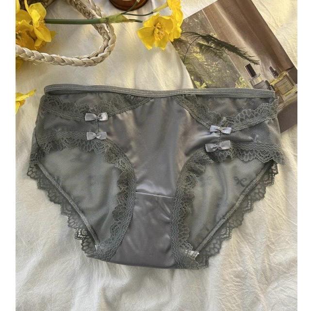 JC126 CD Wanita Celana Dalam Satin Sexy Soft Motif Pita Ribbon Kualitas Bagus Pendek Dewasa