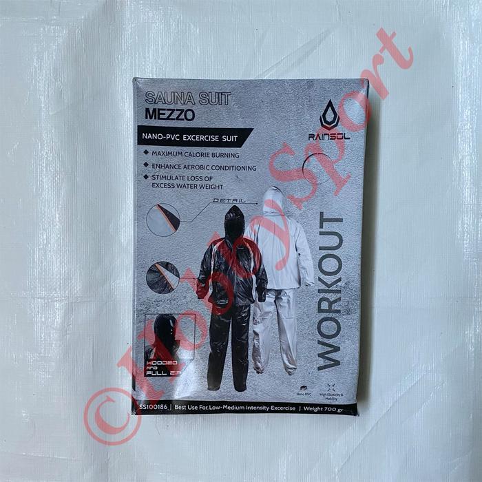 Promo Baju Sauna Mezzo Set Suit Setelan Carbon Pria Wanita Lari Jaket Hujan Original