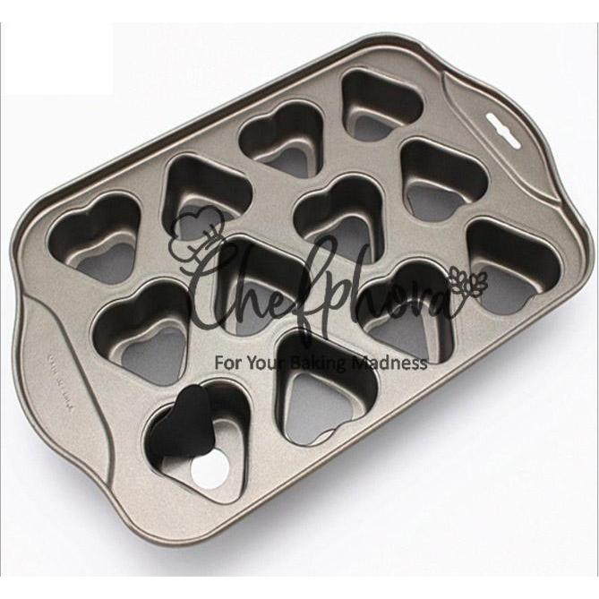 Loyang Mini Brownies Cheese Cake Pie Kue Love Bongkar Pasang Non Stick