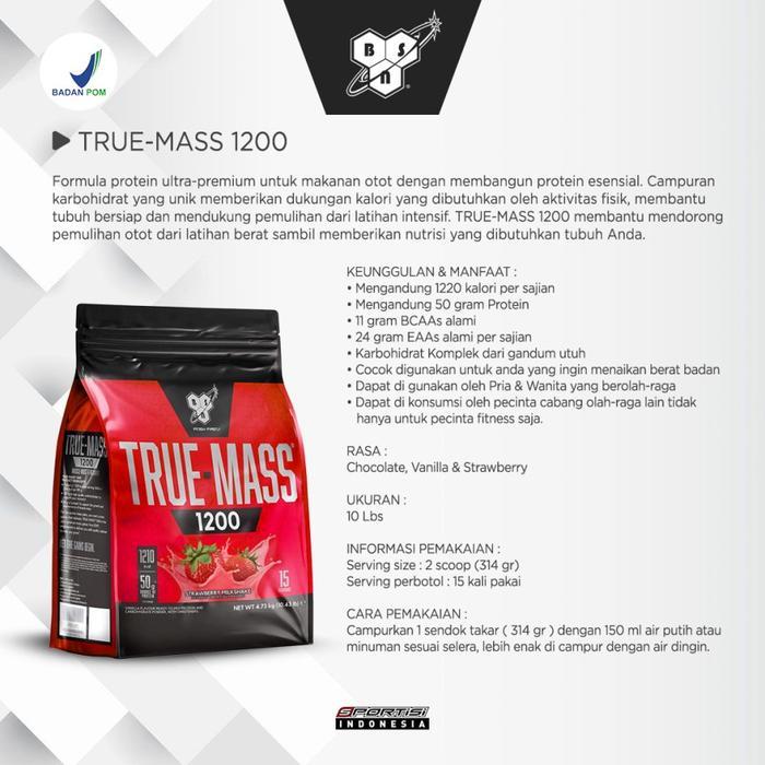 Promo Bsn True Mass 1200 10 Lbs 10Lb Truemass Protein Weight Gainer Termurah