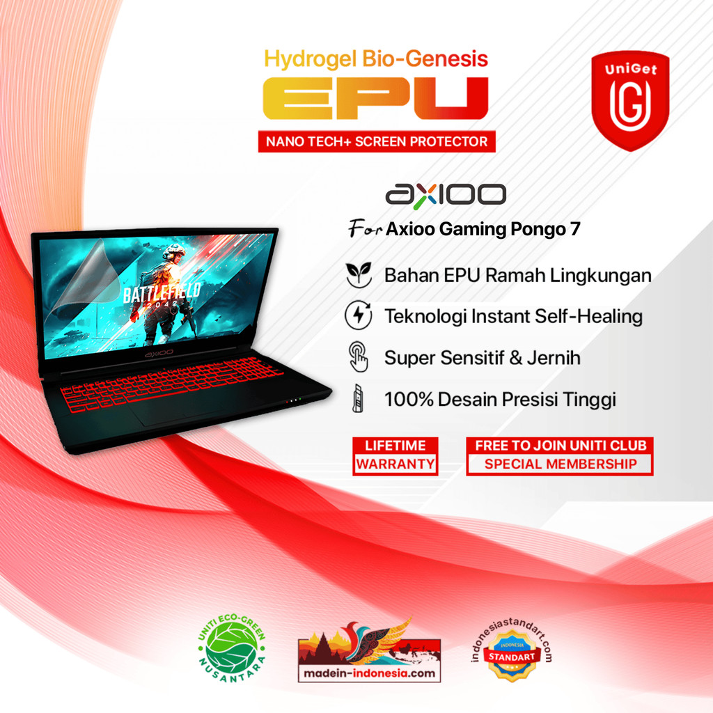 UniGet EPU BIO GENESIS Hydrogel for Axioo Gaming Pongo 7 Screen Guard Protector (Nanotech 100 Recycl