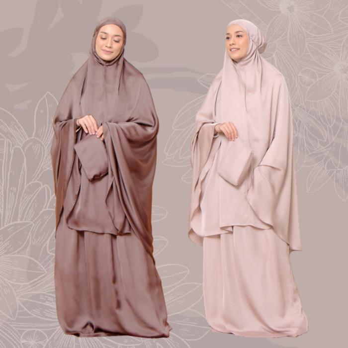 ORIGINAL Mukena Traveling Plain Diario READY STOCK