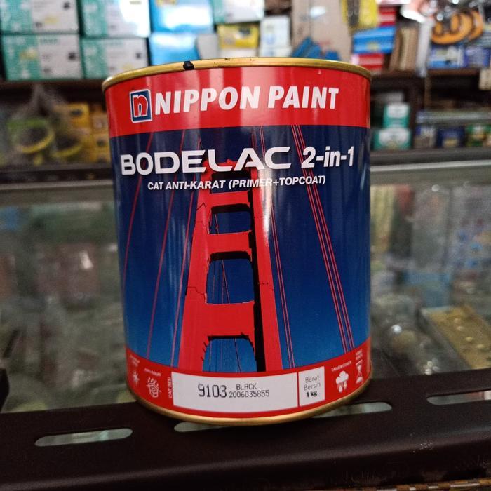 proxx- Cat Besi Bodelac Warna 9103 Black (Hitam Gloss) Anti Karat 2-In-1