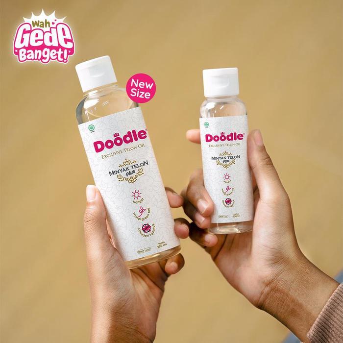 Doodle Minyak Telon Wangi Greentea 250 ml Kemasan besar - Hangatkan Bayi Newborn Lavie Baby House