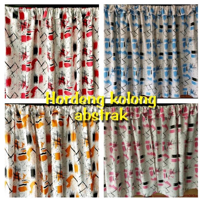ALDA- Gorden Kolong Dapur Motif Abstrak Hordeng Katun Tali Curtain