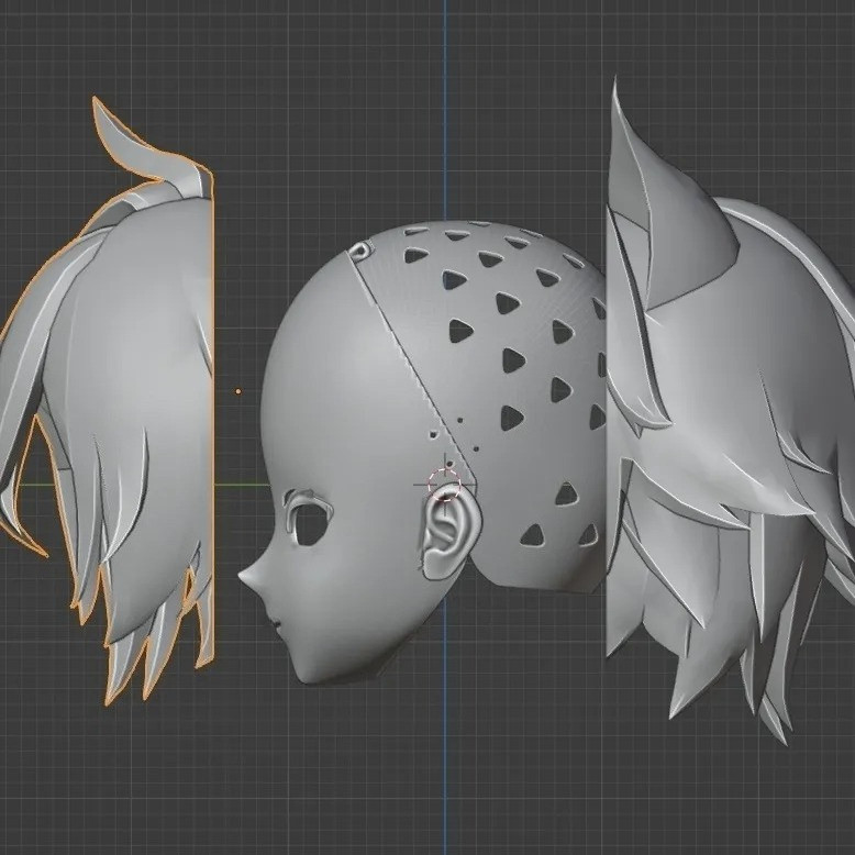 Customize Character Boy/Bily Kigurumi Half Head With Lock Anime Cosplay Kigurumi Mask Cos Headgear