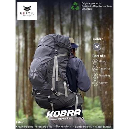 Tas carrier REPTIL KOBRA 60L raincover original