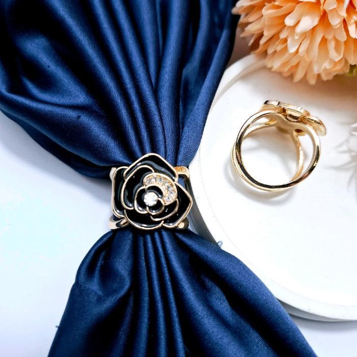 RELIGBANGET- Bros Ring Cincin Hijab Syal Kerudung Segi Empat Fashion Muslim Mewah