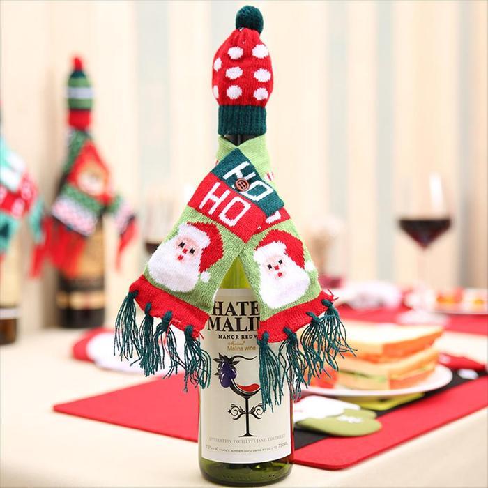 Sarung Botol Wine Anggur Dekorasi Natal Cover Botol Hiasan