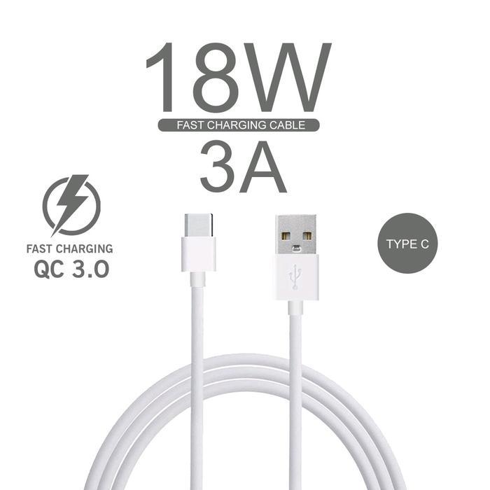Kabel charger Type C 3Ampere fast charging QC 3.0