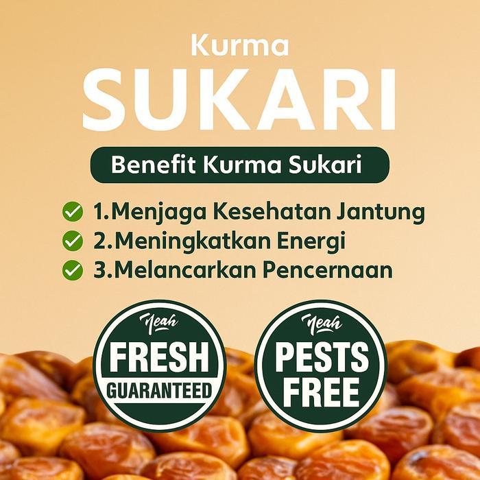 News Kurma Sukari Al Qassim Premium Wrapping 3 Kg Manis Lembut-Kurma Sukari Premium Al Qassim 3 Kg