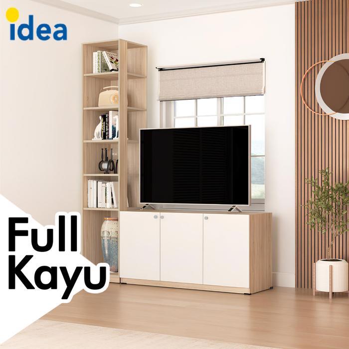 Idea Georgia - Meja Tv Kayu / Bufet Tv / Rak Tv / Lemari Tv / Rak Buku Pajangan Tinggi Minimalis