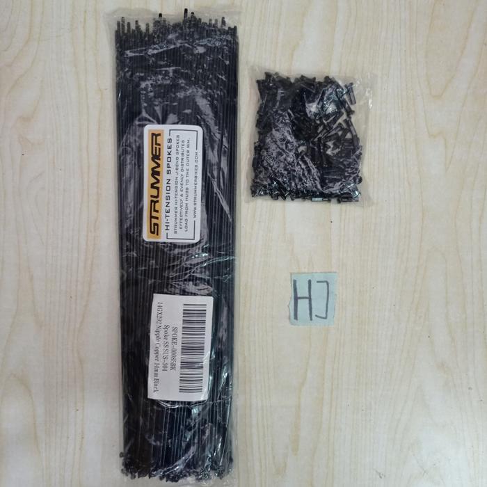 Ruji Spoke Jari Jari Strummer Stainlees Steel 292 Mm Black