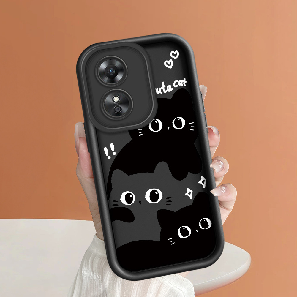 Casing Hp Untuk For OPPO A17 A17K Phone Case Softcase Kesing Sofcase Silikon Cute Cat 2761 TY Cesing