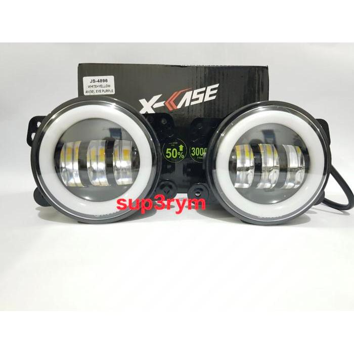 Lampu Foglamp Led Daymaker 3.5 Inch 8D Led Angel Aye Ring Senja Fog Lamp Hi Lo Jauh Dekat