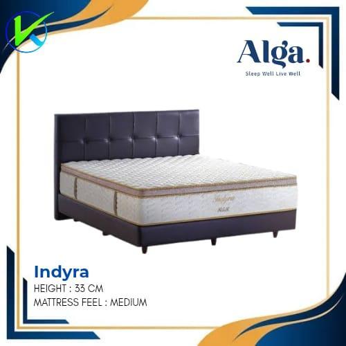 Springbed Alga Indyra T.33Cm Sandaran Dustin Fullset Ukuran 120X200