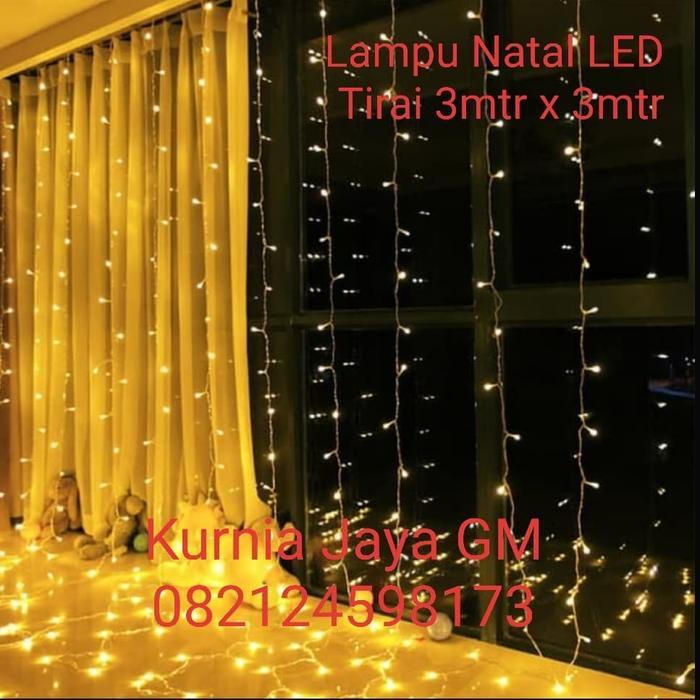 Lampu Natal Tirai LED / Lampu Natal Tirai LED 3x3mtr /Tumblr Net LED