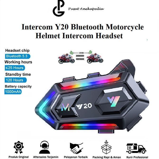 TERLARIS Intercom Y20 set Sepeda Motor INTERCOM BIKERS READY STOCK