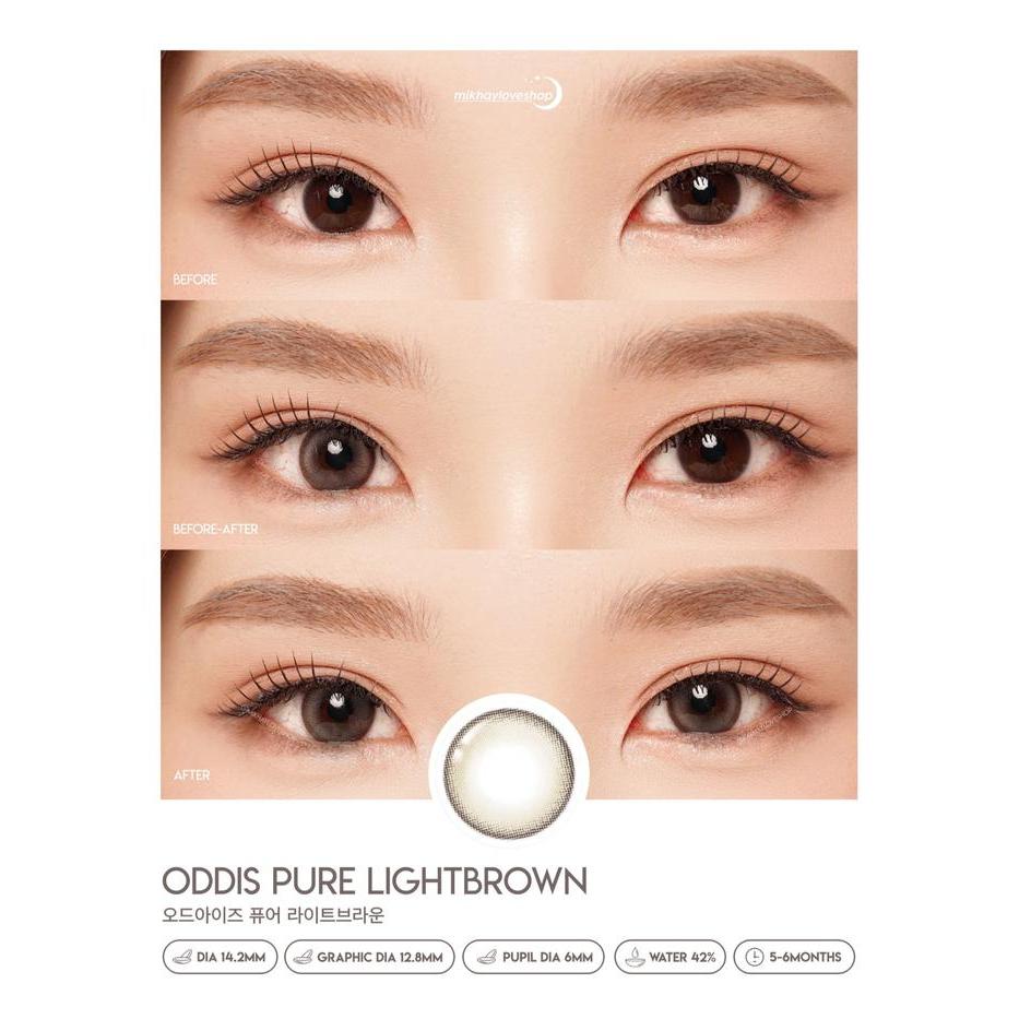 bz61- Mikhayloveshop Softlens Oddis Pure Lightbrown (Beige)
