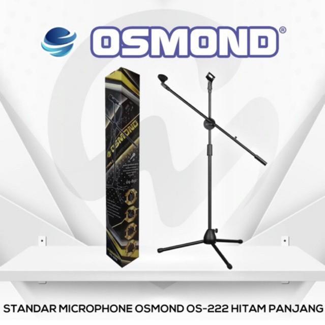 DISKON STAND MIC TIANG MIC PANJANG OSMOND OS-222 OS222 HITAM STANDING MICROPHONE