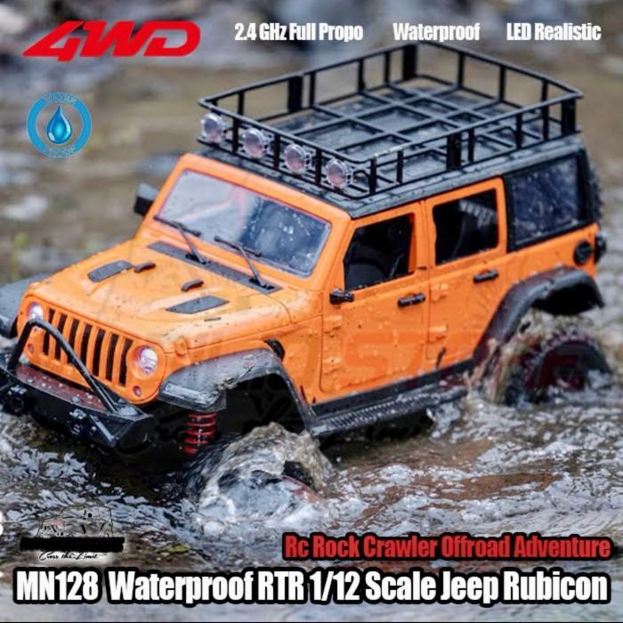 Rc Car MN128 1/12 RTR RC Adventure 4X4 4WD Offroad Rock Crawler Jeep Rubicon Mobil Remote Control