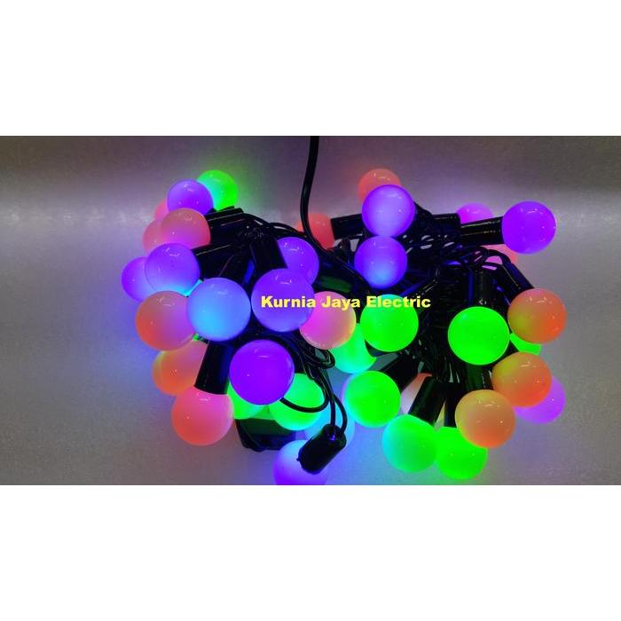 Lampu Pohon Natal Led Hias Bulat Bola Kelereng Kecil Warna Warni 50Led