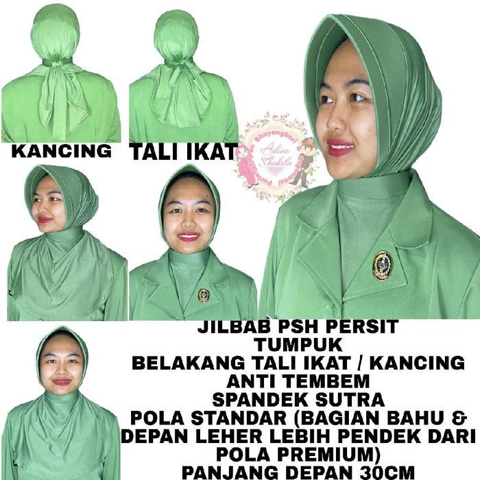 [Voucher] ADIVA-- JILBAB PSH PERSIT POLA PREMIUM PET TUMPUK BELAKANG KANCING/ TALI IKAT ANTI TEMBEM
