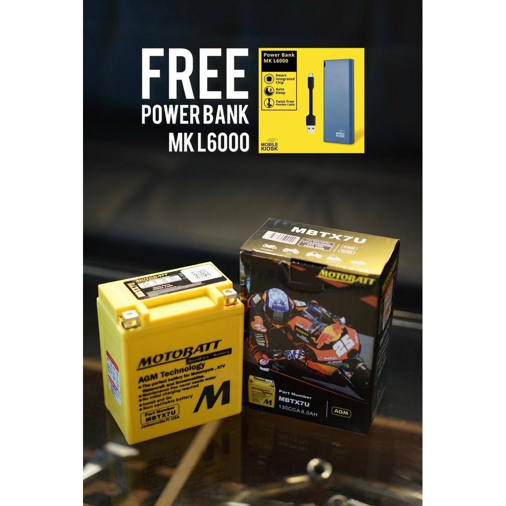 Battery Aki Motobatt Mbtx7U