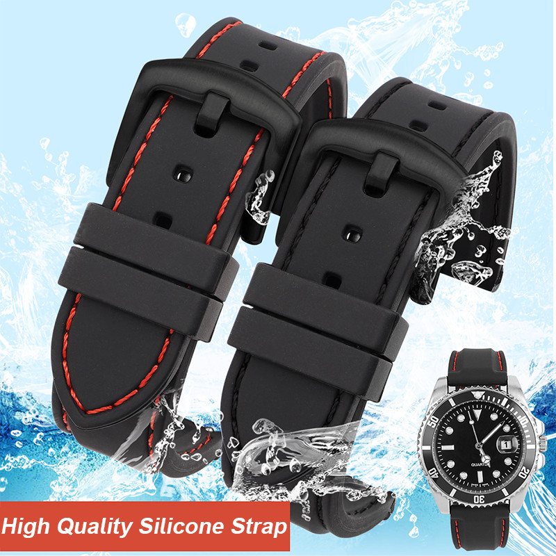Silicone Rubber Watch Band Unrsal Waterproof Sport Strap For Casio Seiko Citizen Bracelet Watchband