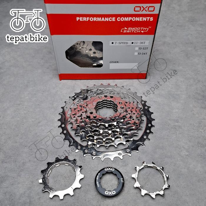 Sproket Oxo 7 Speed 32T 34T 36T / Sprocket Oxo 7 Speed 11 - 32T 34T 36T Cassette Slob