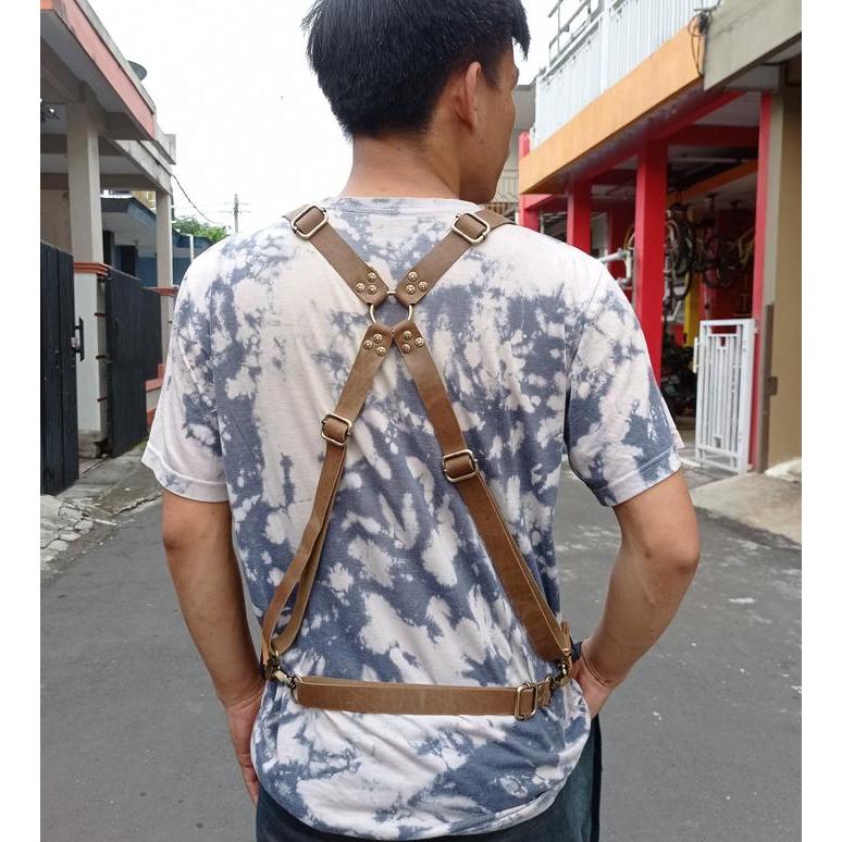 Tali Apron Celemek X-Strap Kulit Asli Promo Premium