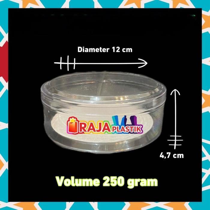 Toples Bulat Kue Kering 250grm /Toples Plastik Bulat Kue Kering 250grm