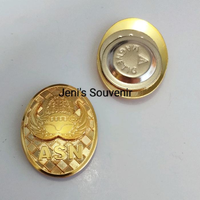 PIN KORPRI ASN MODEL OVAL - BROS ASN - LENCANA ASN Elegan Emas
